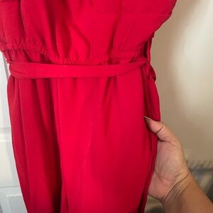 Vibrant Red Jumpsuit